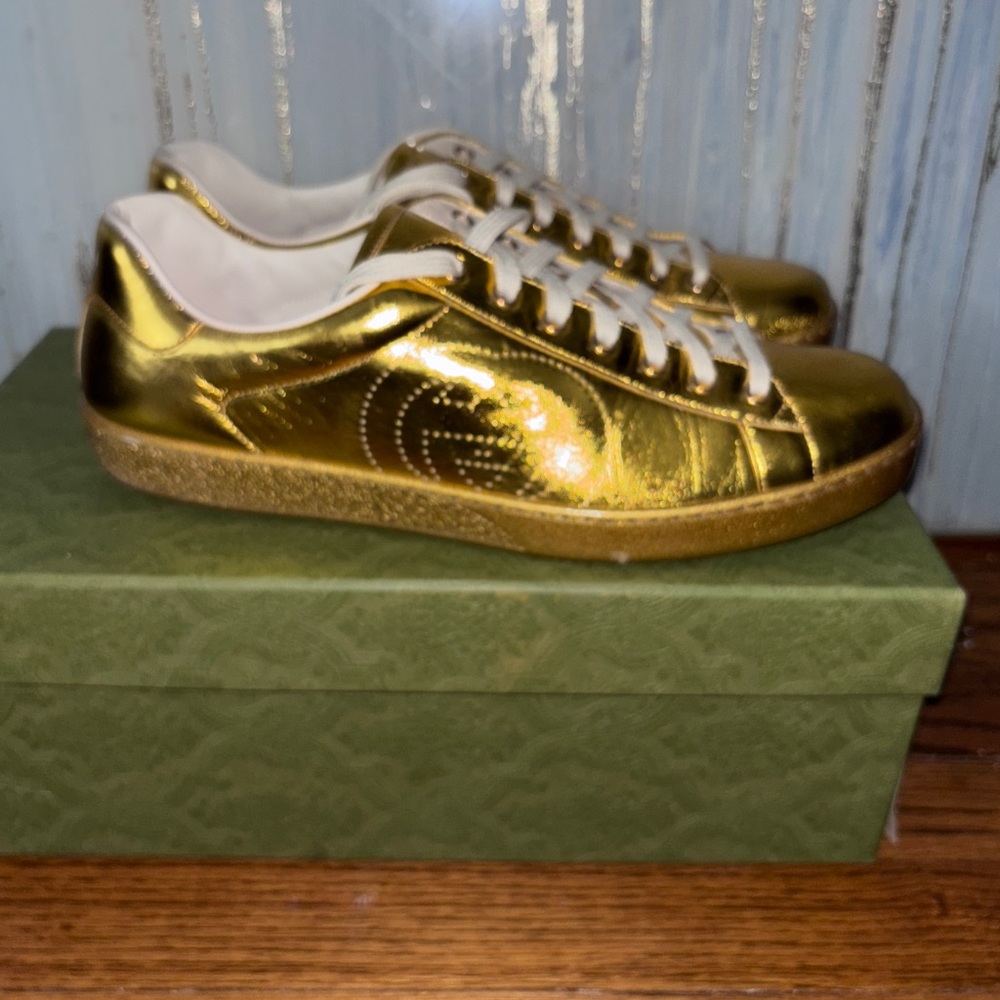 Gucci Gold Sneakers